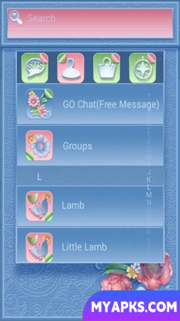 GO SMS PRO THEME 3D PAPER FLOWERS BUTTERFLIES