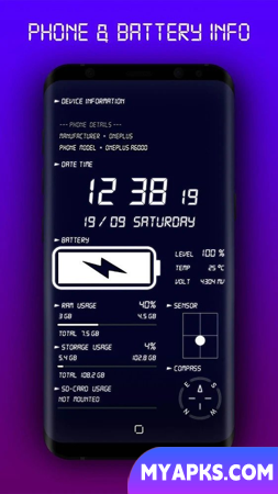 Digital Clock & Battery Charge