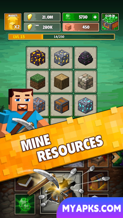 Minetap 3D: Idle-Merge RPG