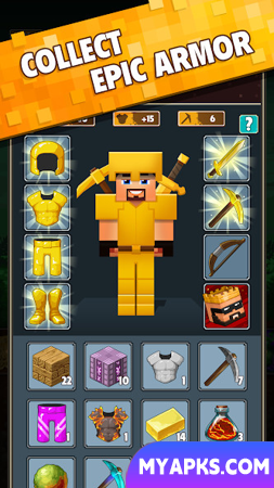 Minetap 3D: Idle-Merge RPG