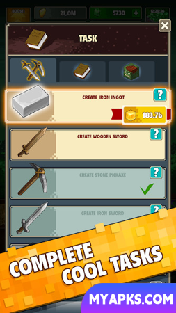 Minetap 3D: Idle-Merge RPG