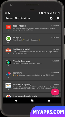 Recent Notification