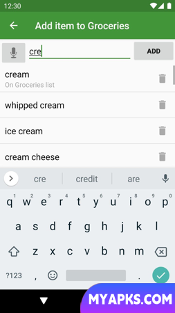 Our Groceries Shopping List