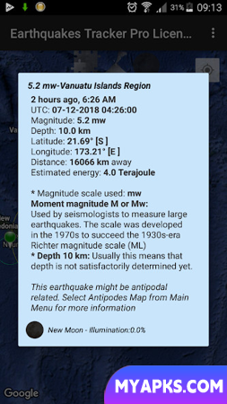 Earthquakes Tracker Pro