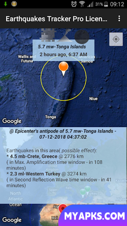 Earthquakes Tracker Pro