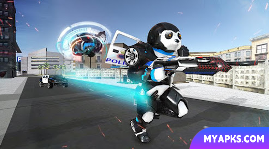 Panda Robot Cop Car Transform
