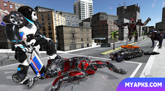 Panda Robot Cop Car Transform