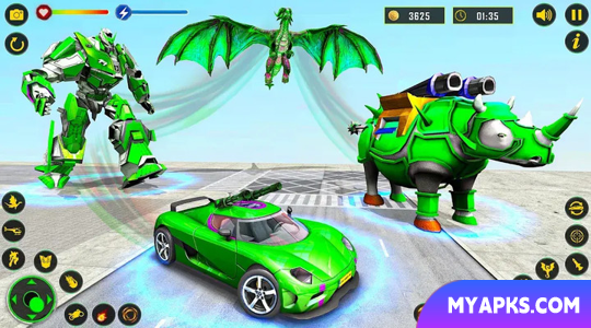 Rhino Robot - Robot Car Games