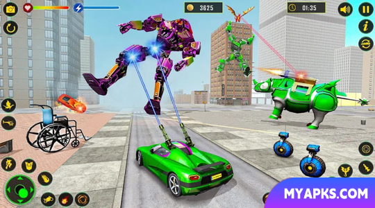 Rhino Robot - Robot Car Games