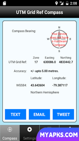 UTM Grid Ref Compass