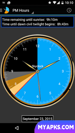 Skyclock - The sunrise/sunset