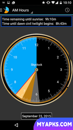 Skyclock - The sunrise/sunset