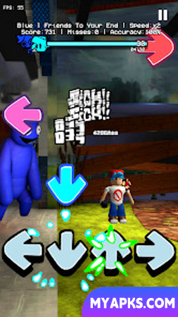 FNF vs Rainbow Friends Blue V1