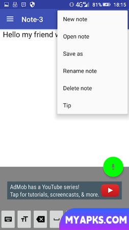 Voice Notebook speech to text 
