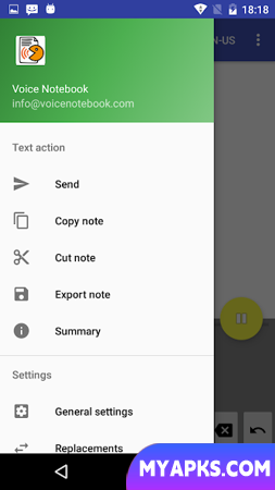 Voice Notebook speech to text 