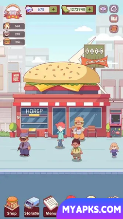 Idle Cafe Sim - burger tycoon