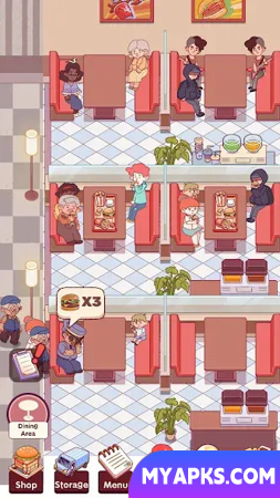 Idle Cafe Sim - burger tycoon
