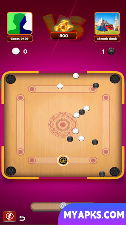 Carrom pool-disc board game