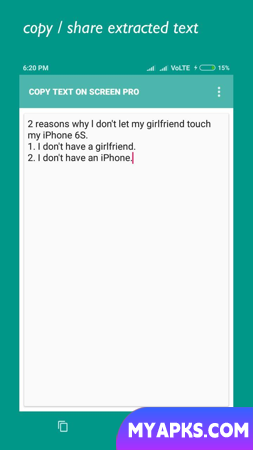 Copy Text On Screen