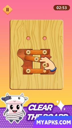 Wood Nuts Bolts Puzzle