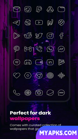 Vera Outline White Icon Pack