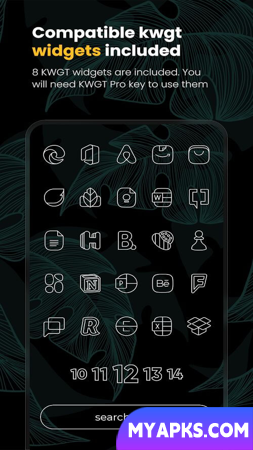 Vera Outline White Icon Pack