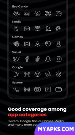 Vera Outline White Icon Pack