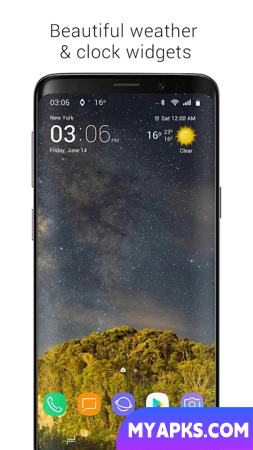 Transparent clock weather Pro