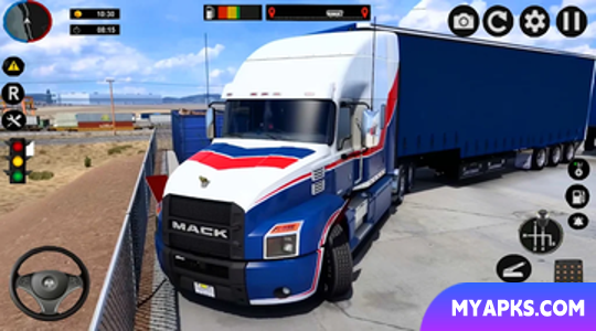 American Truck Driving Trailer