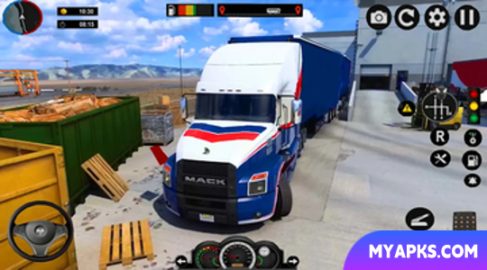 American Truck Driving Trailer