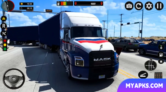 American Truck Driving Trailer