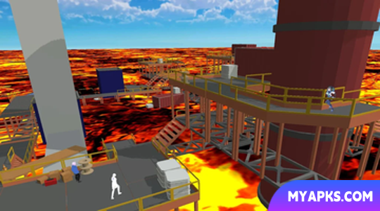 The floor is lava game parkour