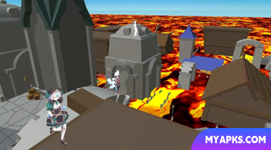 The floor is lava game parkour