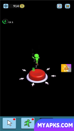 Idle Green Button