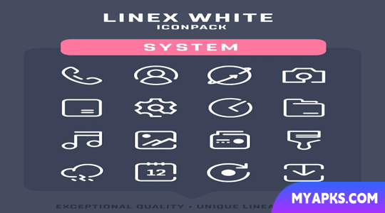 LineX White Icon Pack