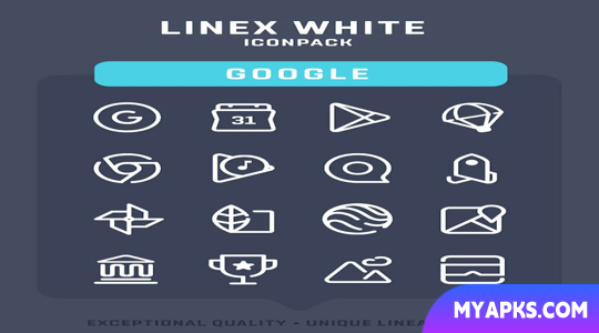 LineX White Icon Pack