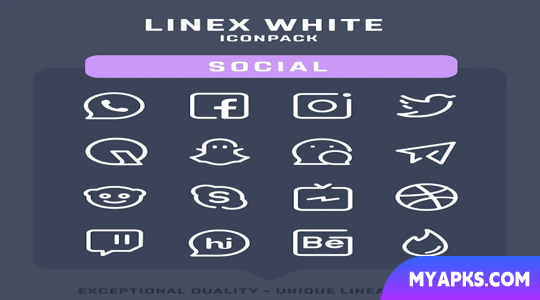 LineX White Icon Pack