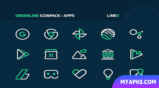 GreenLine Icon Pack: LineX