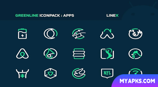 GreenLine Icon Pack: LineX