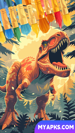 Cartoon Dinosaur Coloring Book