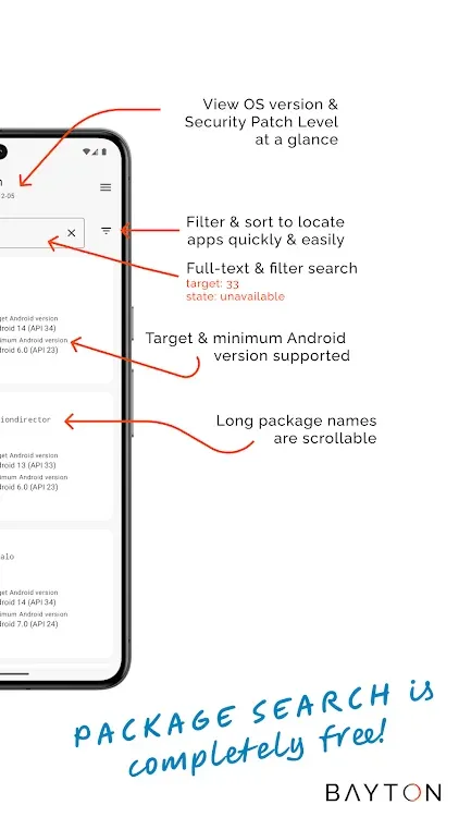 BAYTON PACKAGE SEARCH